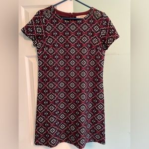 Loft dress, purple print, size S